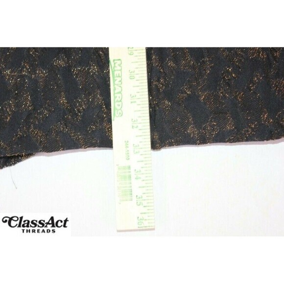 ZARA WB Women's Black Gold Long Sleeve Dress Open Back Pullover Sz M - Picture 6 of 7